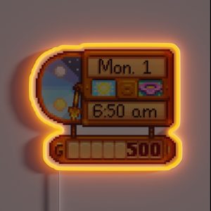 Stardew Valley Day Cycle RGB Neon Sign Stardew Valley Day Cycle RGB Neon Sign
