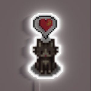 Stardew Valley Happy Grey Cat RGB Neon Sign Stardew Valley Happy Grey Cat RGB Neon Sign