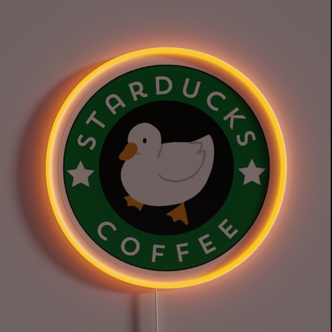 Starducks Coffee Logo RGB Neon Sign Starducks Coffee Logo RGB Neon Sign