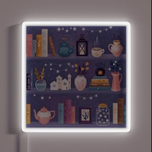 Starlit Bookshelf RGB Neon Sign
