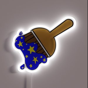 Starry Paint Brush Neopets RGB Neon Sign