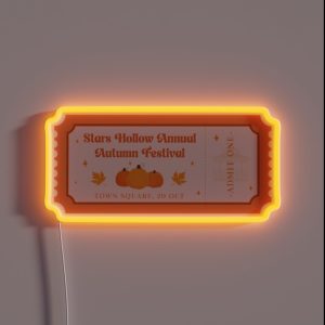 Stars Hollow Autumn Festival Ticket RGB Neon Sign
