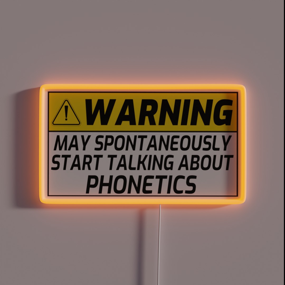 Start Talking About Phonetics Funny Phonetics RGB Neon Sign Start Talking About Phonetics Funny Phonetics RGB Neon Sign