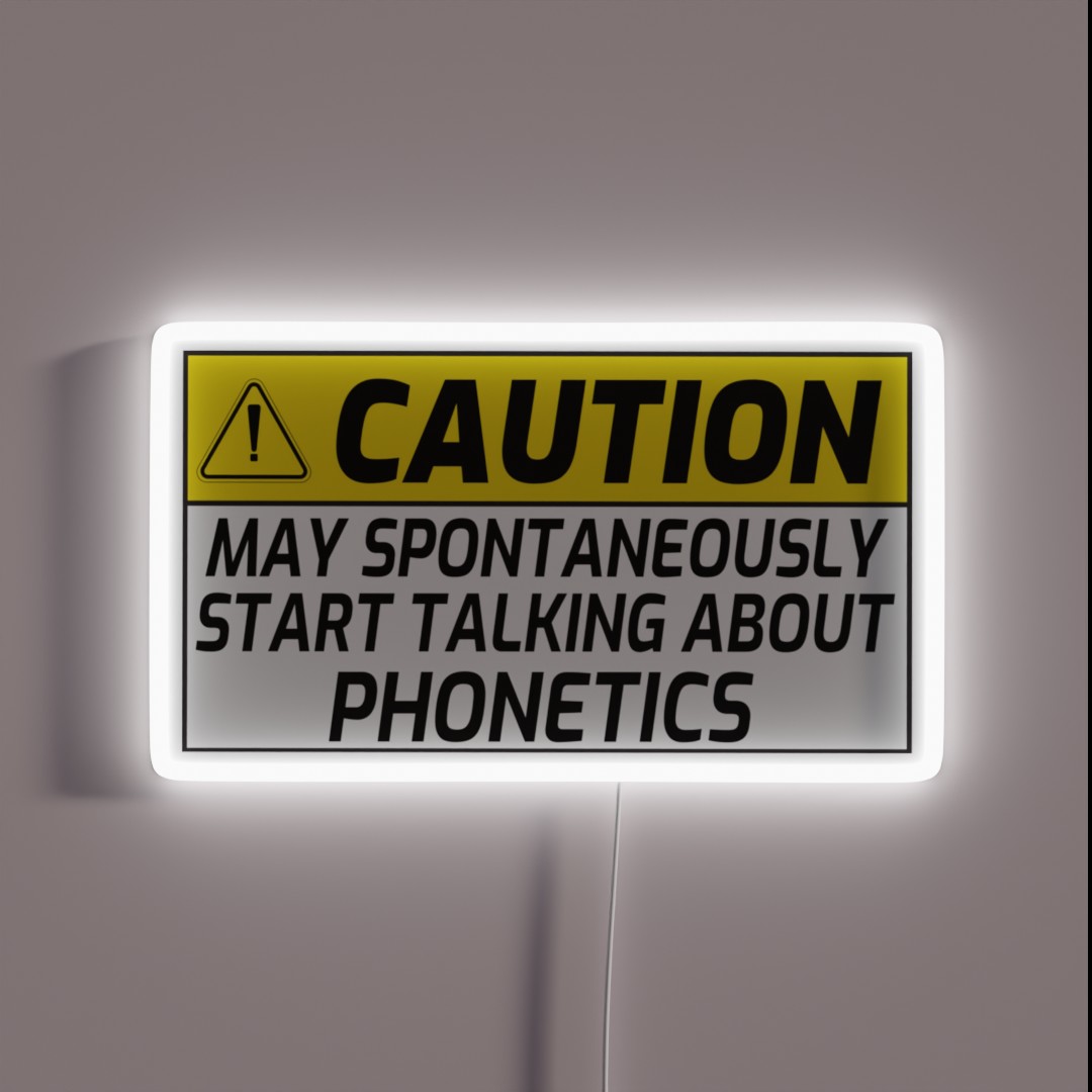 Start Talking About Phonetics Funny Phonetics RGB Neon Sign Start Talking About Phonetics Funny Phonetics RGB Neon Sign