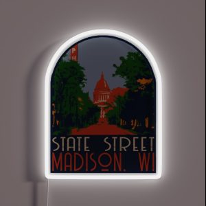 State Street Madison Decal RGB Neon Sign