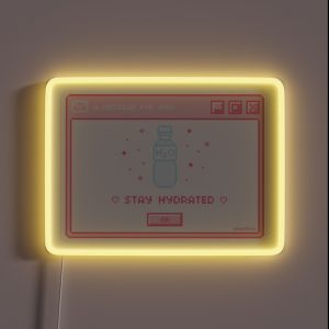 Stay Hydrated Notification RGB Neon Sign