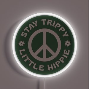 STAY TRIPPY LITTLE HIPPIE RGB Neon Sign STAY TRIPPY LITTLE HIPPIE RGB Neon Sign