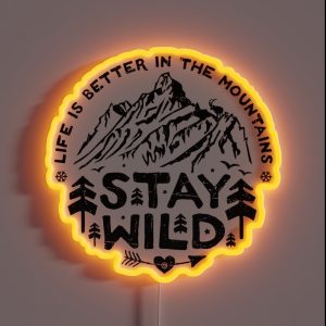 Stay Wild Black RGB Neon Sign