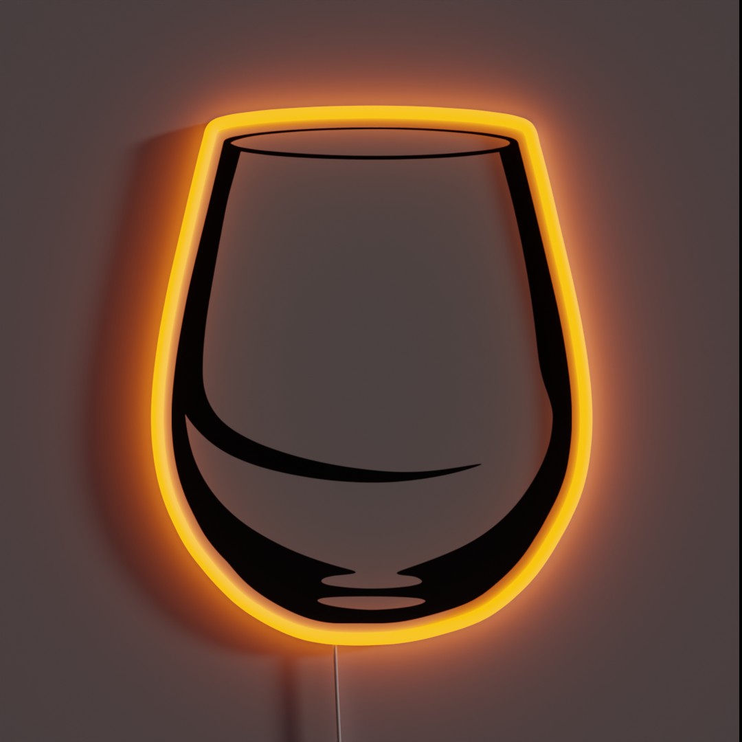 Stemless Wine Glass Tumbler RGB Neon Sign Stemless Wine Glass Tumbler RGB Neon Sign