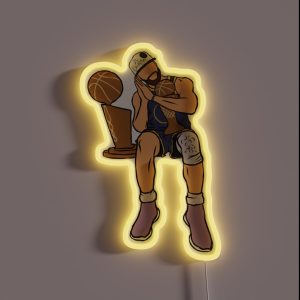 Steph Curry Championship Celebration RGB Neon Sign
