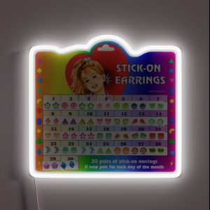 Stick On Earrings RGB Neon Sign