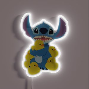 Stitch And His Duckies RGB Neon Sign Stitch And His Duckies RGB Neon Sign