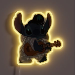 Stitch But He S Elvis RGB Neon Sign
