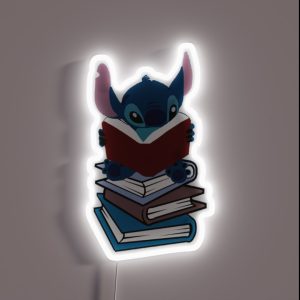 Stitch Reading RGB Neon Sign