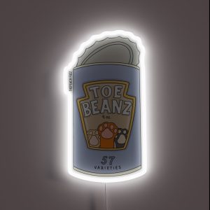 Stocking Up On Toe Beans The Peach Fuzz RGB Neon Sign