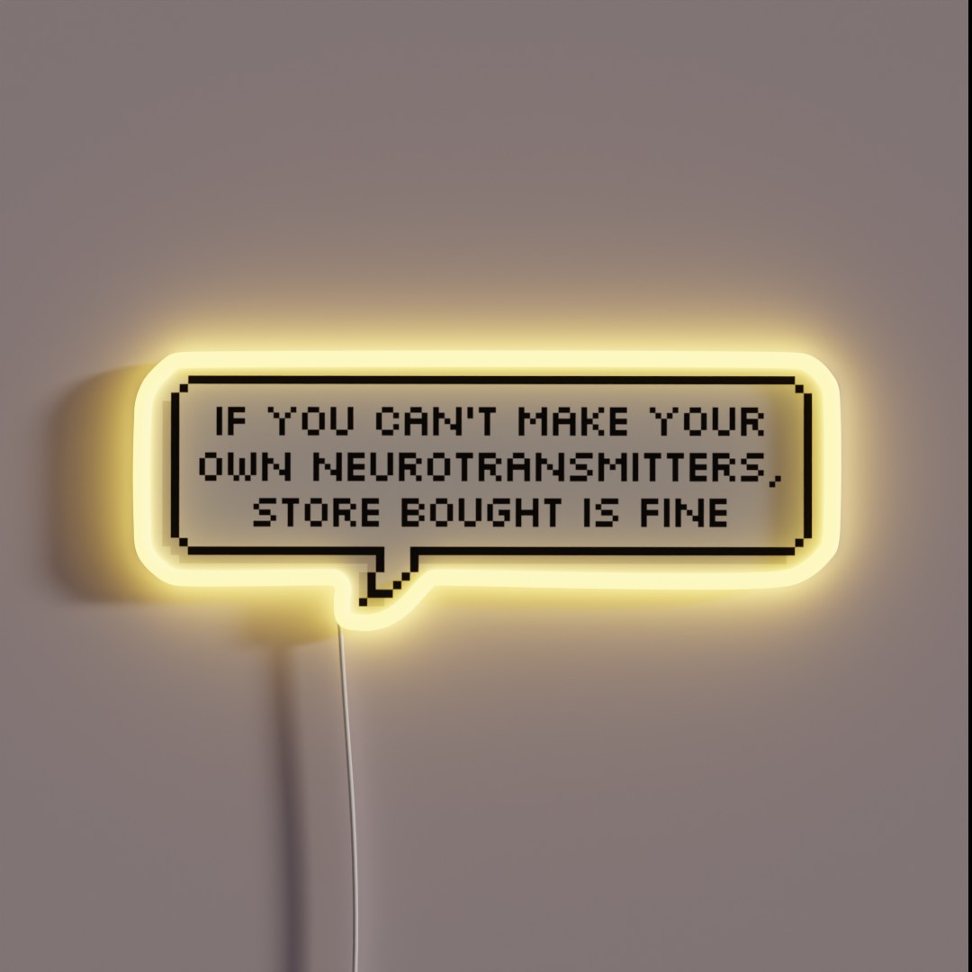 Store Bought Neurotransmitters RGB Neon Sign Store Bought Neurotransmitters RGB Neon Sign