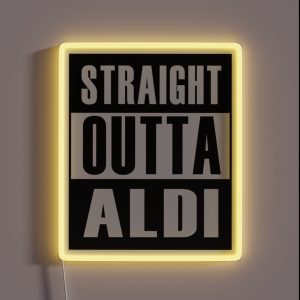 Straight Outta Aldi ORIGINAL DESIGN RGB Neon Sign Straight Outta Aldi ORIGINAL DESIGN RGB Neon Sign