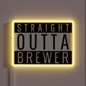 Straight Outta Brewer Maine Brewer ME RGB Neon Sign Straight Outta Brewer Maine Brewer ME RGB Neon Sign