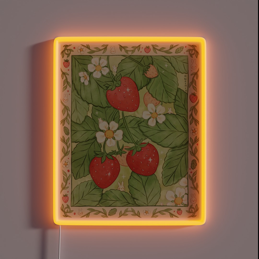 Strawberries For Life RGB Neon Sign Strawberries For Life RGB Neon Sign