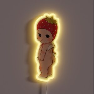 Strawberry Cherub Strawberry Sonny Angel Inspired RGB Neon Sign