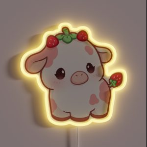 Strawberry Cow RGB Neon Sign Strawberry Cow RGB Neon Sign