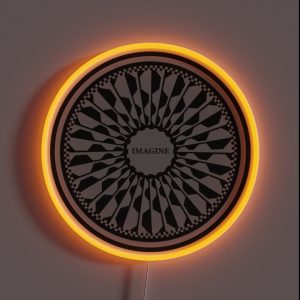 Strawberry Fields Memorial Black Background RGB Neon Sign