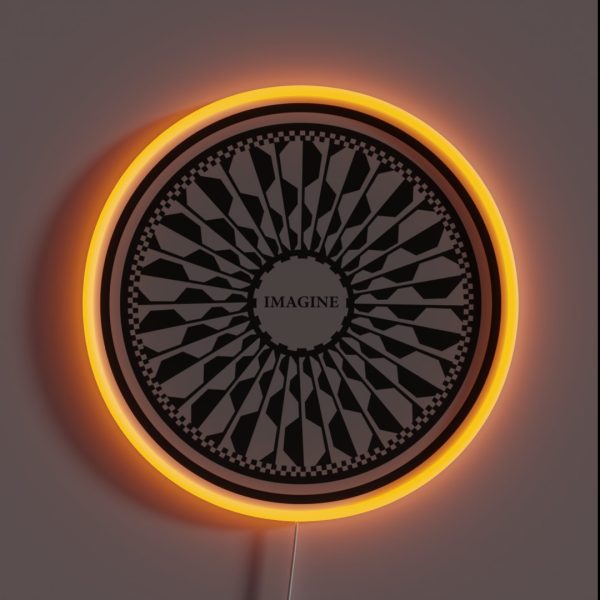 Strawberry Fields Memorial Black Background RGB Neon Sign