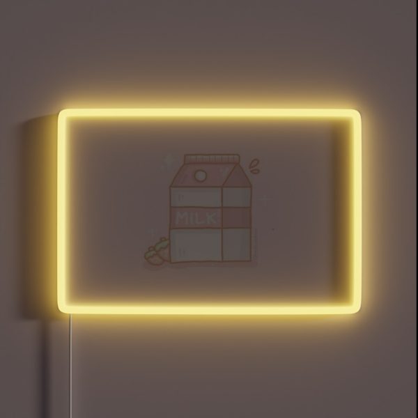 Strawberry Milk RGB Neon Sign