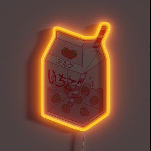 Strawberry Milk RGB Neon Sign