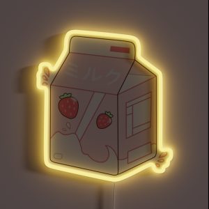 Strawberry Milk RGB Neon Sign Strawberry Milk RGB Neon Sign