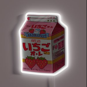 Strawberry Milk RGB Neon Sign