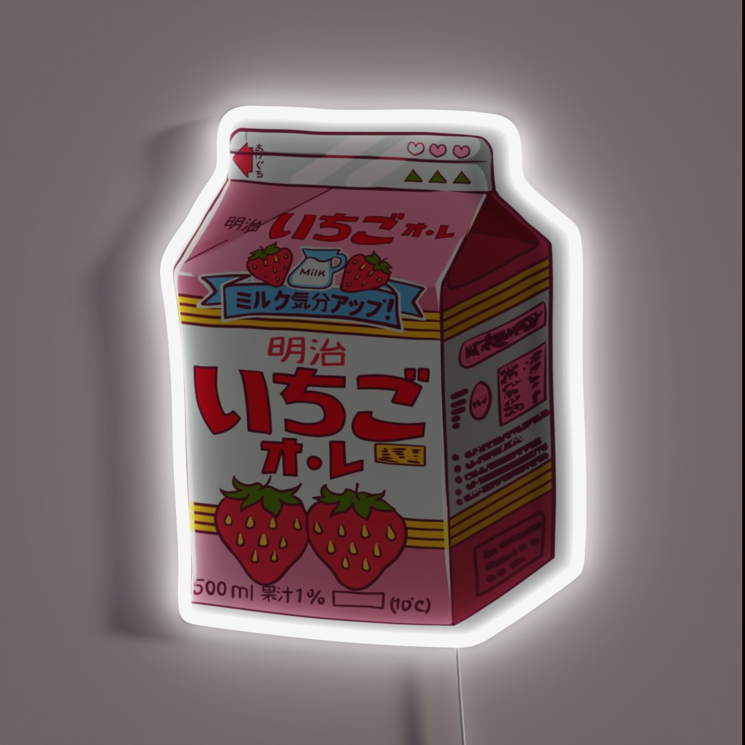 Strawberry Milk RGB Neon Sign Strawberry Milk RGB Neon Sign