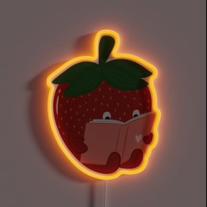 Strawberry Reading RGB Neon Sign