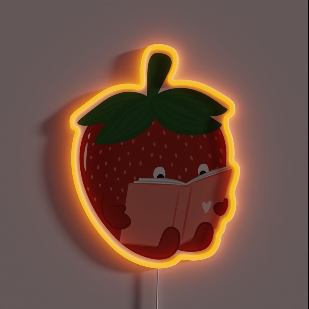Strawberry Reading RGB Neon Sign Strawberry Reading RGB Neon Sign