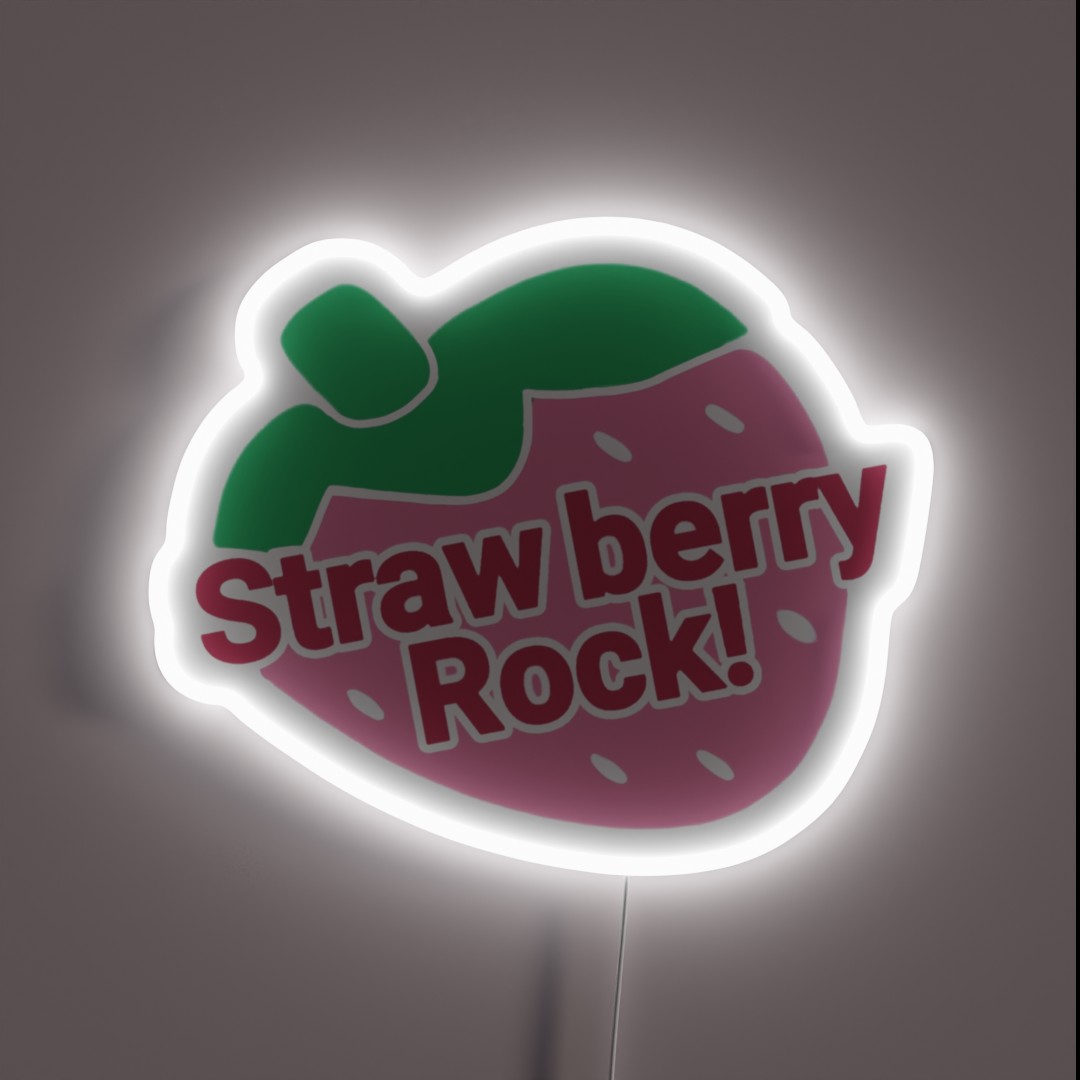 Strawberry Rock RGB Neon Sign Strawberry Rock RGB Neon Sign