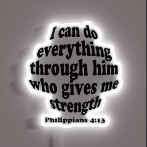 Strength In Christ RGB Neon Sign Strength In Christ RGB Neon Sign