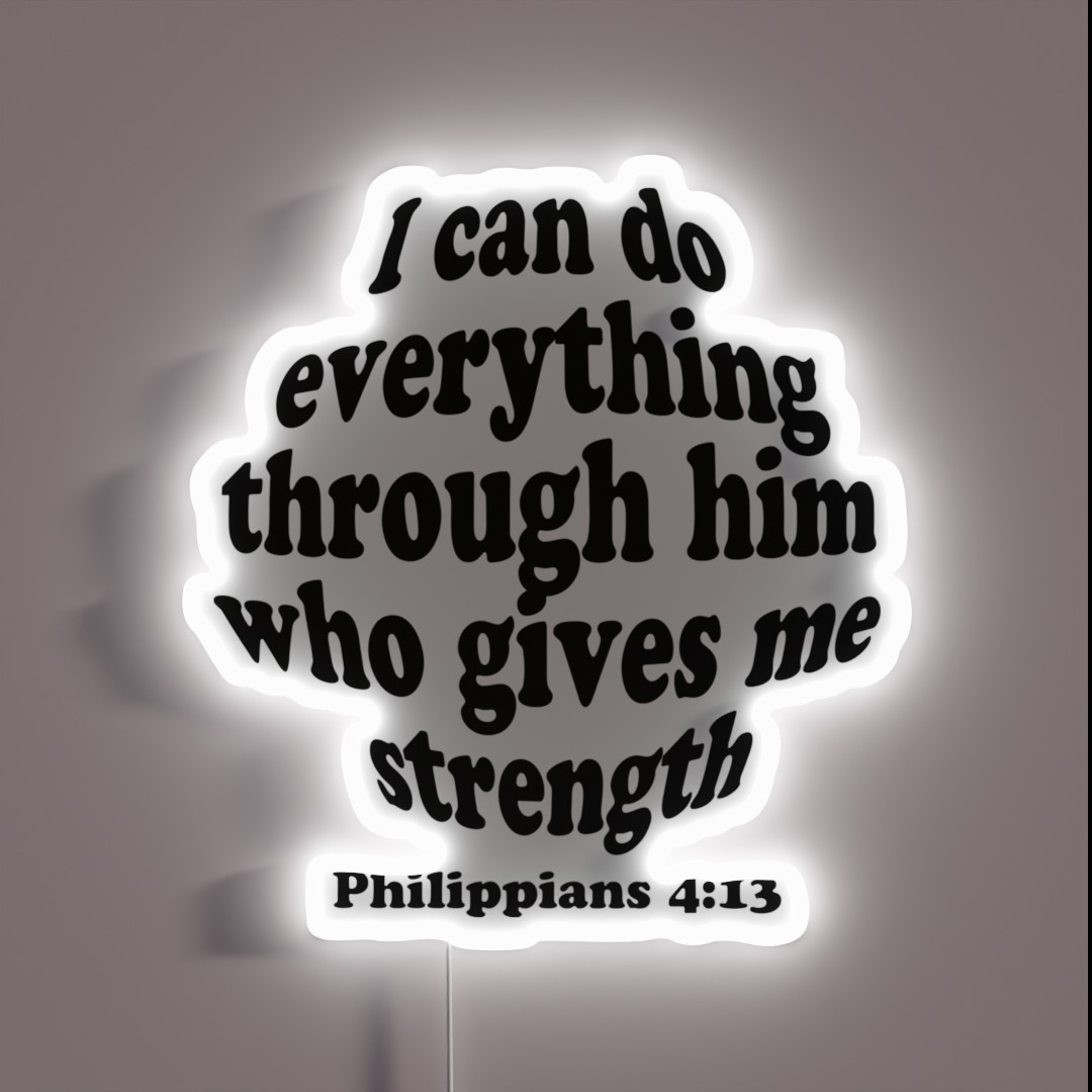 Strength In Christ RGB Neon Sign Strength In Christ RGB Neon Sign