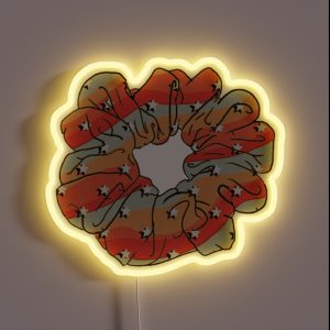Stripe Star Scrunchie RGB Neon Sign Stripe Star Scrunchie RGB Neon Sign