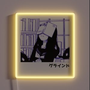 Study Grind Manga Retro Anime Aesthetic RGB Neon Sign