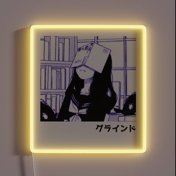 Study Grind Manga Retro Anime Aesthetic RGB Neon Sign
