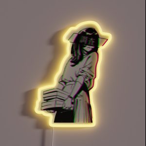 STUDY SAD JAPANESE ANIME AESTHETIC RGB Neon Sign