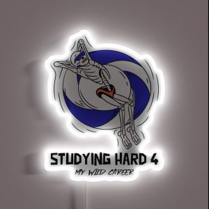 Studying Hard 4 My Wild Career RGB Neon Sign Studying Hard 4 My Wild Career RGB Neon Sign