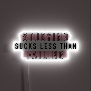 Studying Sucks Less Than Failing RGB Neon Sign