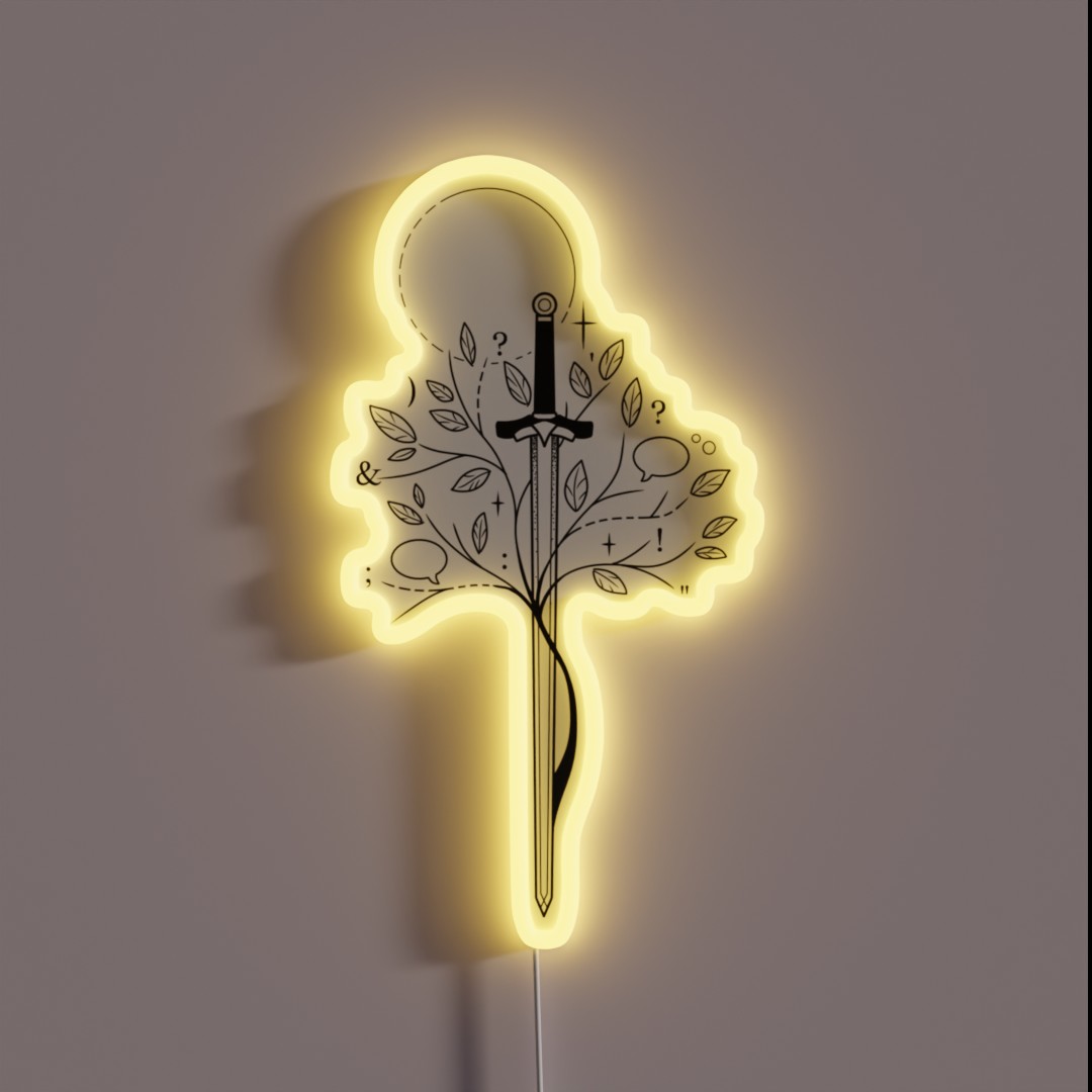 Subject Swords Linguistics RGB Neon Sign Subject Swords Linguistics RGB Neon Sign