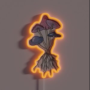 Subtle Bi Pride Mushrooms RGB Neon Sign Subtle Bi Pride Mushrooms RGB Neon Sign