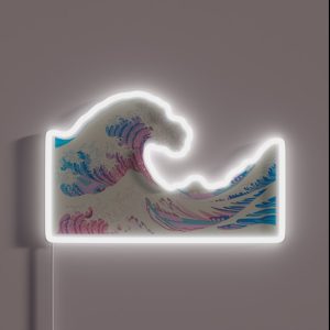 Subtle Transgender Pride Great Wave RGB Neon Sign