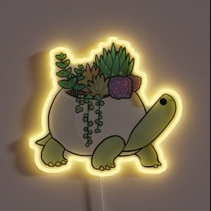 Succulent Turtle RGB Neon Sign