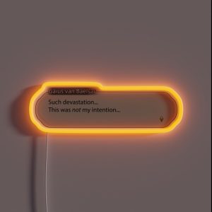 Such Devastation Gaius Van Baelsar RGB Neon Sign