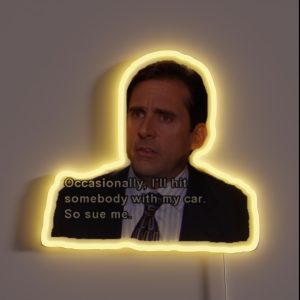 Sue Me Micheal Scott RGB Neon Sign