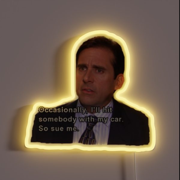 Sue Me Micheal Scott RGB Neon Sign